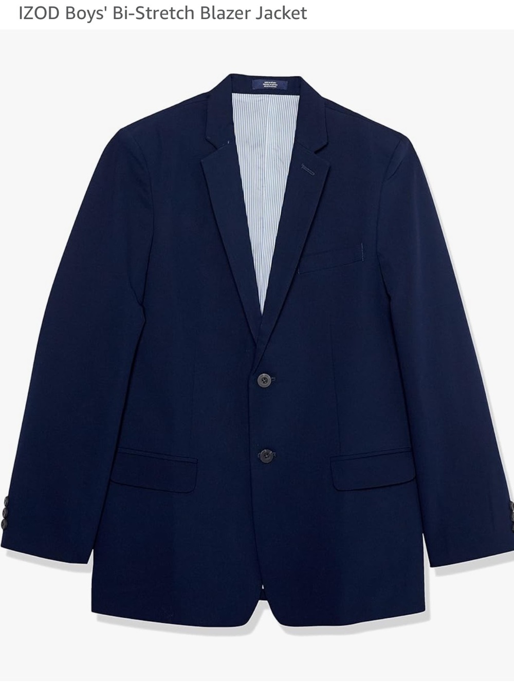 Izod Navy Boys' Stretch Sport Coat Blazer